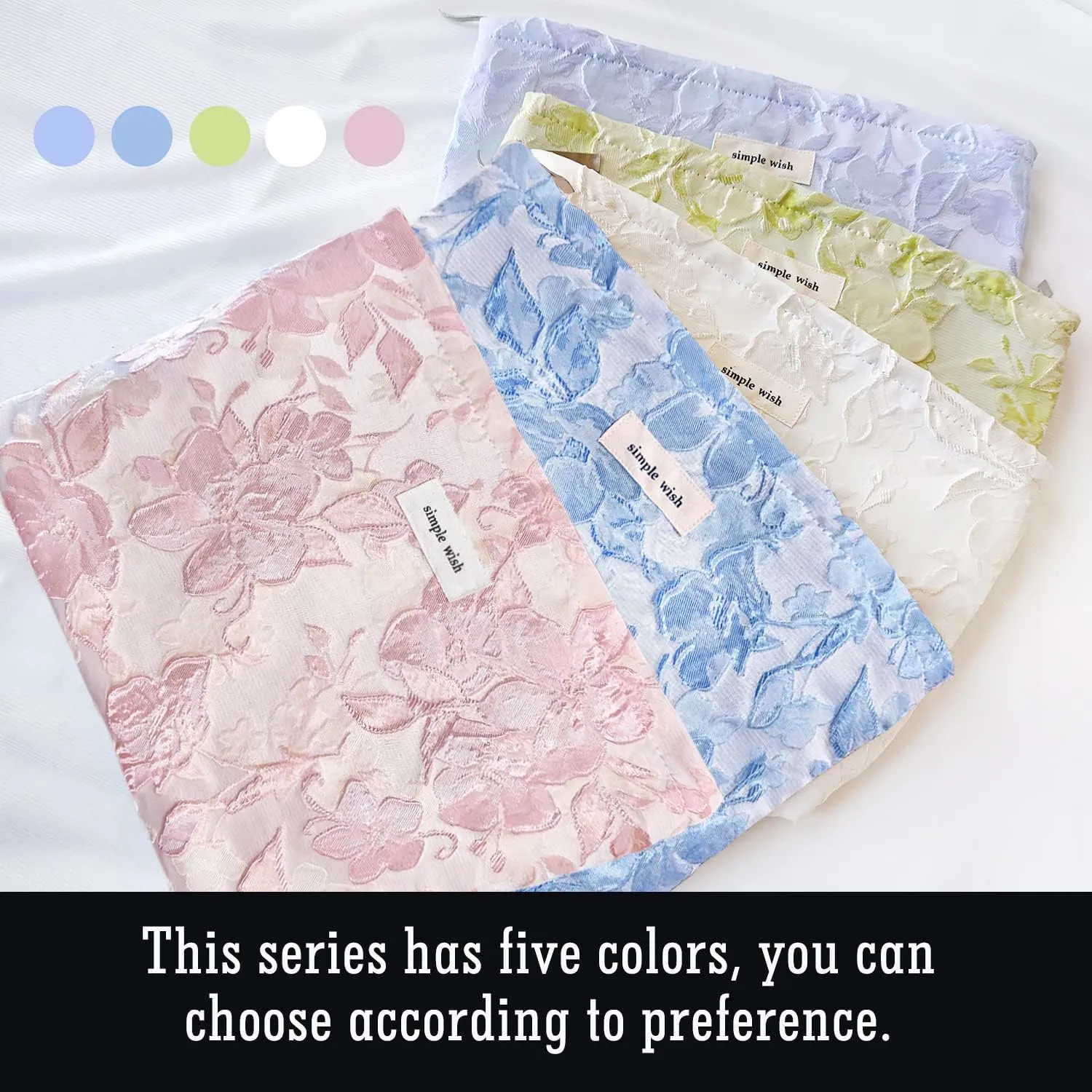 STARDW Aesthetic Floral Makeup Bag Cute Small Cosmetic Bags for Women Girls, Travel Toiletry Bag Large Capacity Zipper Makeup Pouch, Purse Organizer Pouches