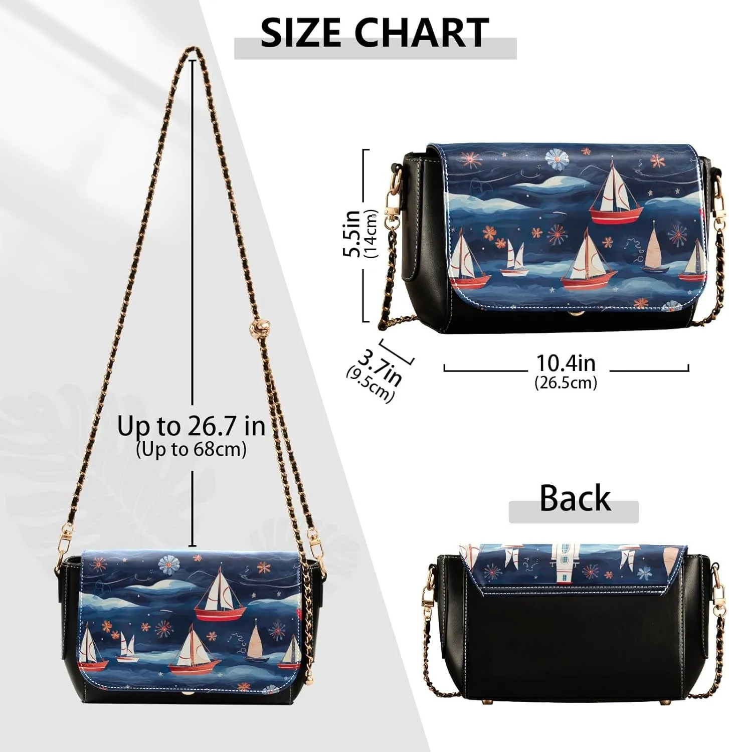 Starry Night with Sand and Moon Pu Leather Shoulder Bag for Women, Shoulder Bags for Women, Leather Shoulder Bags