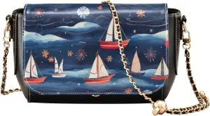 Starry Night with Sand and Moon Pu Leather Shoulder Bag for Women, Shoulder Bags for Women, Leather Shoulder Bags