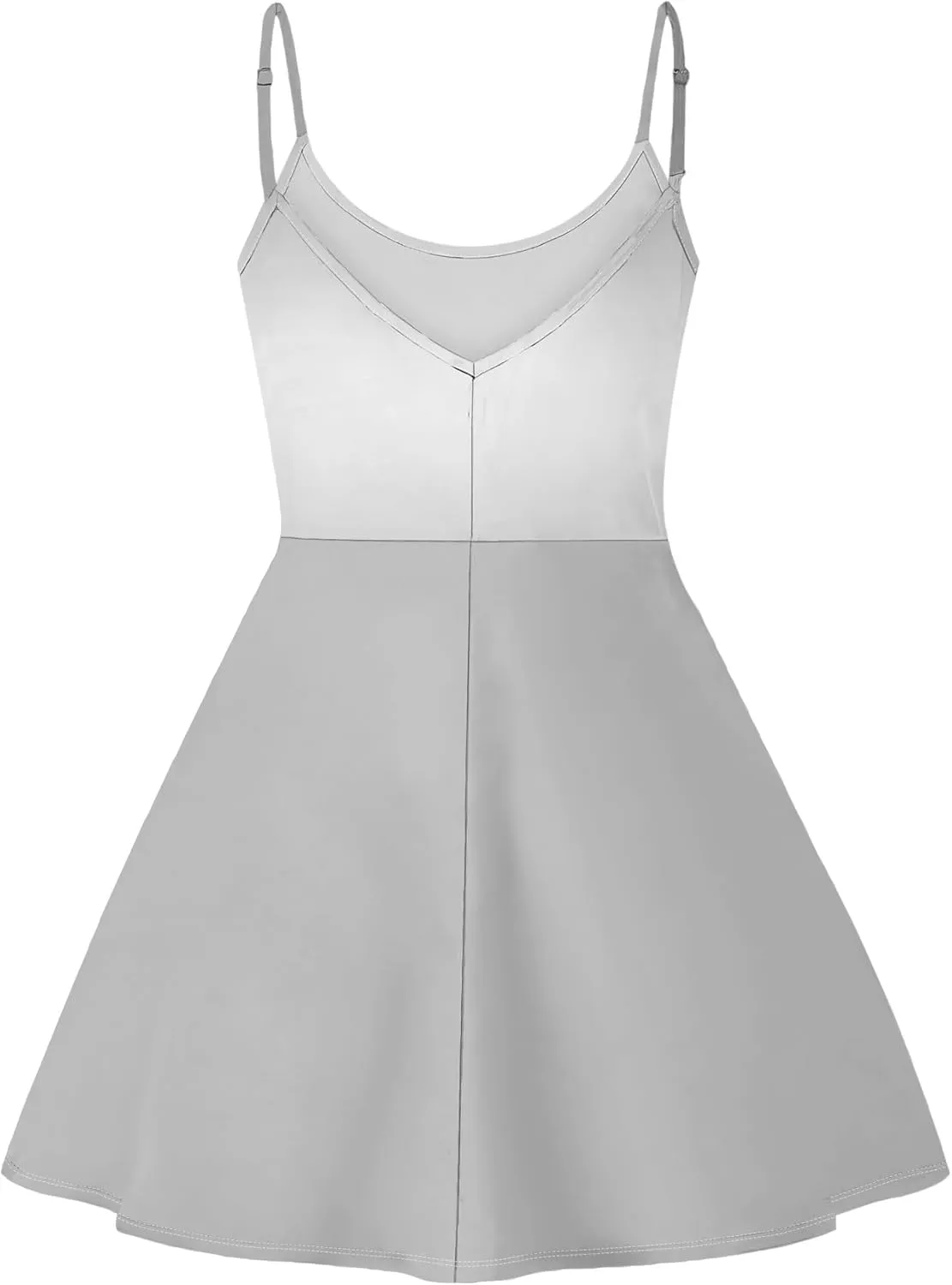 Summer Cami Midi Halter Tank Short Dress Off-Shoulder Backless Adjustable Shoulder Strap Knee-Length Sundress S-3XL