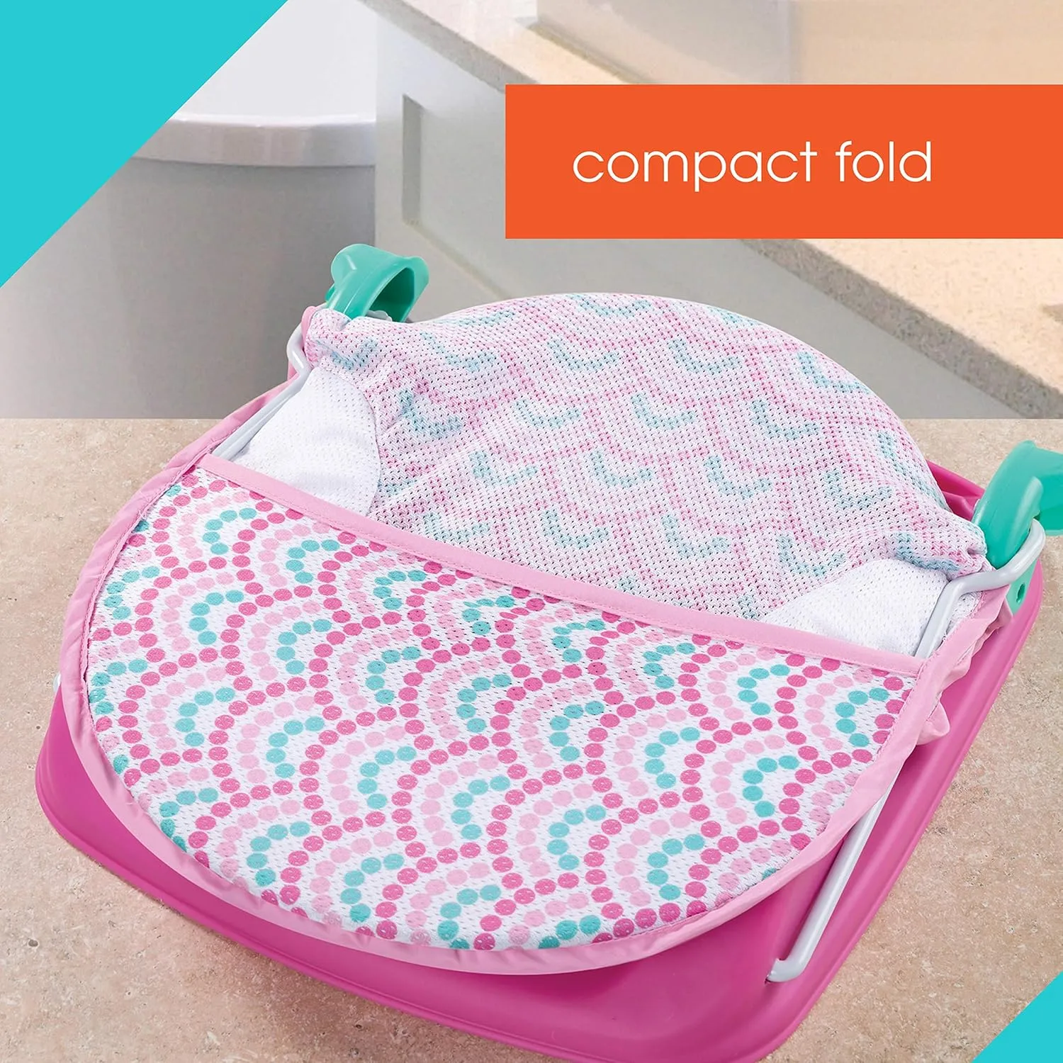 Summer Infant Deluxe Baby Bath Seat, Adjustable Support for Sink or Bathtub, Includes 3 Reclining Positions - Bubble Waves