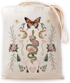 SUNFYCN Canvas Cotton Tote Bag for Women, Cat Tote Bag Reusable Grocery Bags Shopping Bags, Cute Tote Bag for Cat Lover