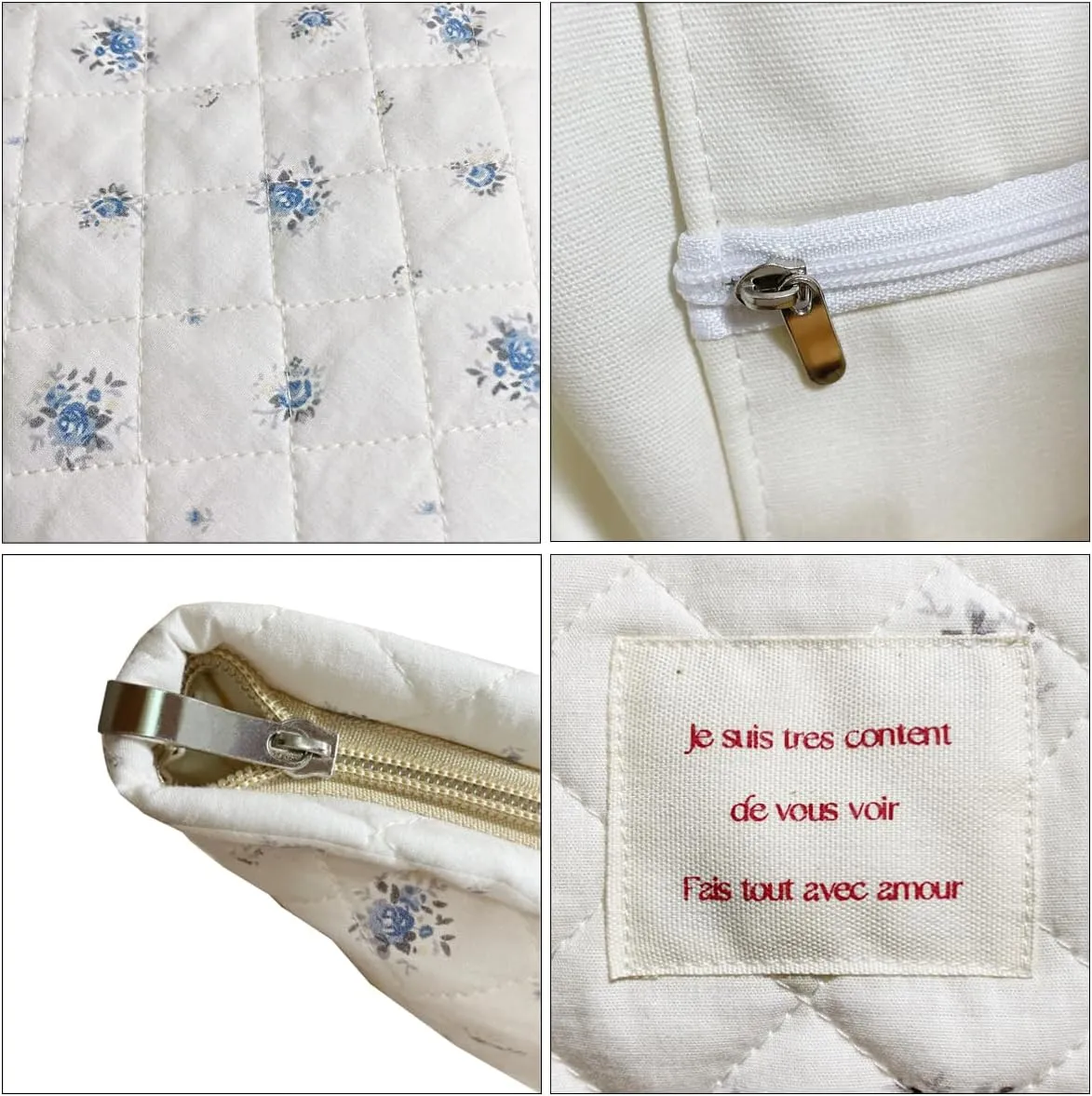 Sunwel Fashion Top Zipper Women Floral Quilted Tote Bag for Work Travel Gym Shopping Beach