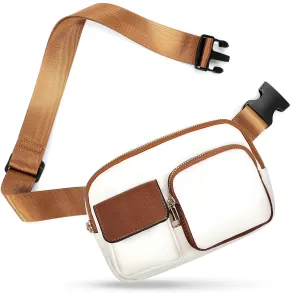 SUOSDEY Leather Belt Bag for Women, Crossbody Waist Bag Women's Fanny Pack
