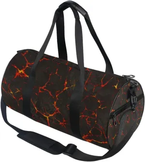 susiyo Small Sports Gym Bag Lava Rock Texture Compact Workout Duffle Bags for Men Women