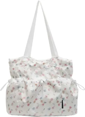 Sweet Lace Floral Tote Bag Casual Practical Large Capacity Shoulder Bag Commuter Outdoor Handbag for Women 2025