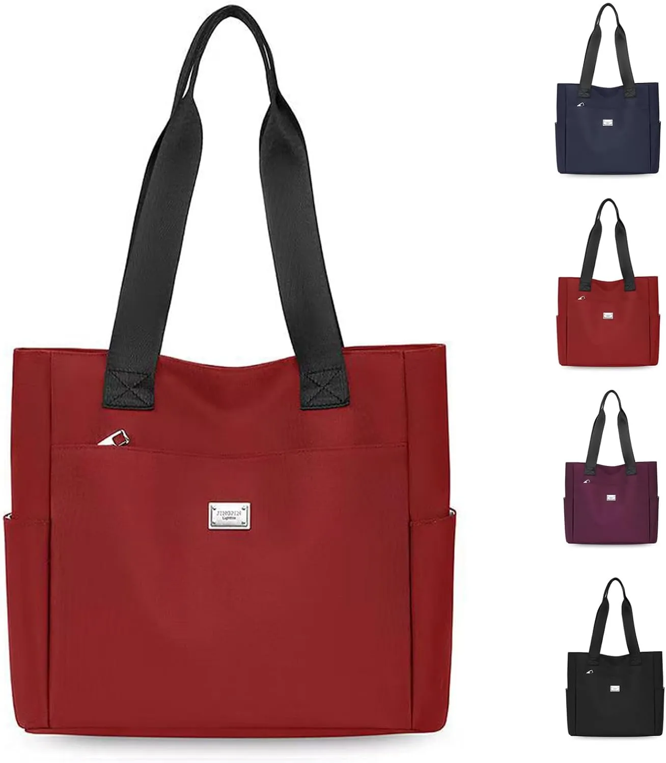Symmetryup Shoulder Bag, Large Capacity Water Repellent Multi Pocket Nylon Shoulder Bag, Waterproof Crossbody Handbags