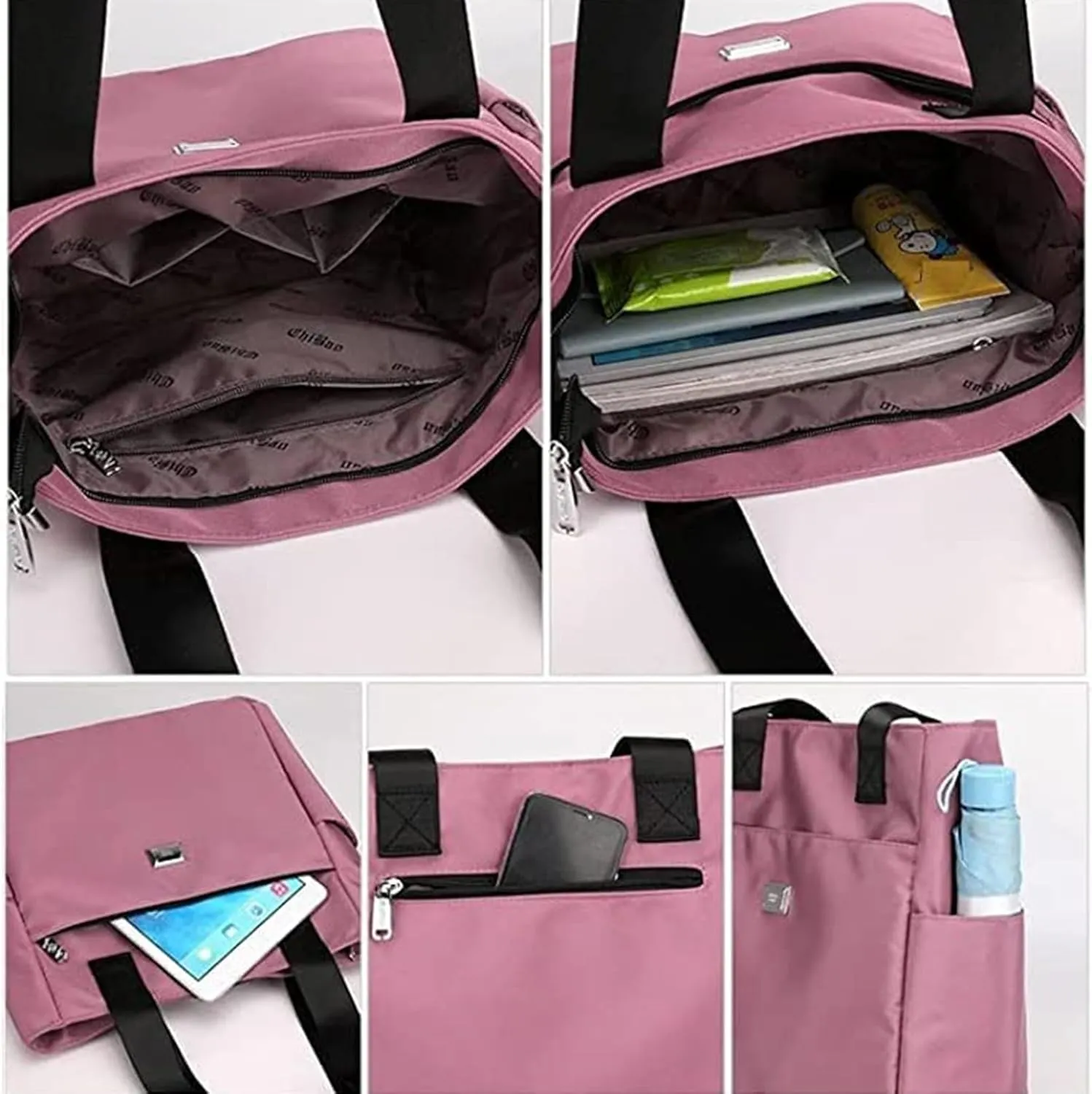 Symmetryup Shoulder Bag, Large Capacity Water Repellent Multi Pocket Nylon Shoulder Bag, Waterproof Crossbody Handbags