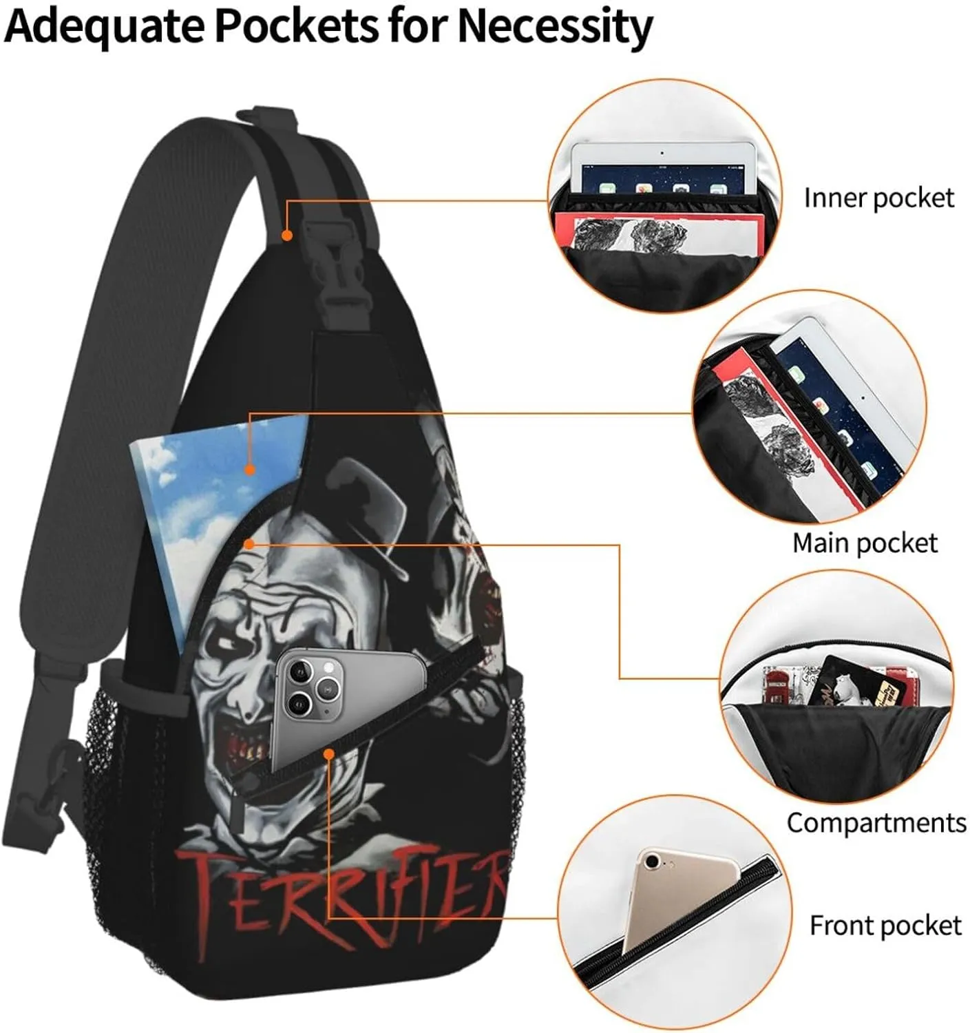 T-errifier crossbody sling backpack sling bag multipurpose travel