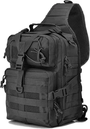 Tactical Military Sling Backpack 15L Shoulder Bag Molle Outdoor Daypack Backpack with Adjustable Strap