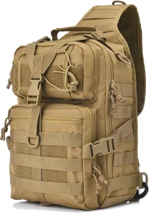 Tactical Military Sling Backpack 15L Shoulder Bag Molle Outdoor Daypack Backpack with Adjustable Strap