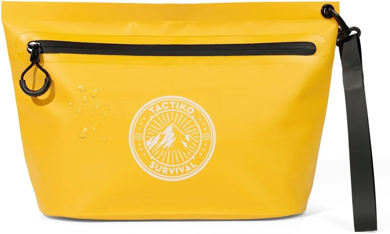 Tactiko Heavy-Duty 2L Splash Water Resistant Zipper Pouch - Hold-All Organizer for Dry Bags, Travel Bags