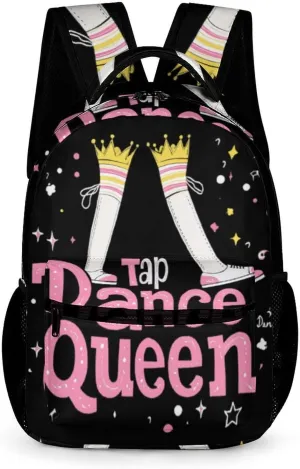 Tap Dance Queen Cute Backpack Shoulders Bag Casual Daypacks Travel Back Pack for Camping Hiking