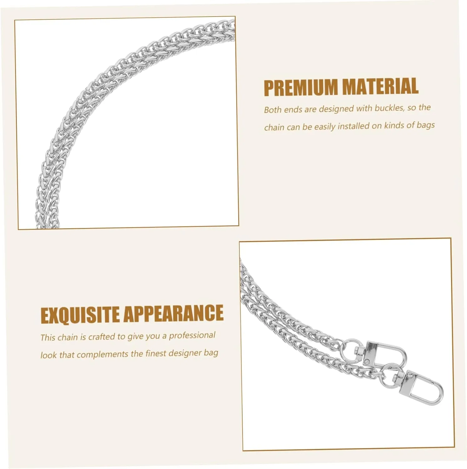 TEHAUX 5pcs Elegant DIY Purse Chain Handbag Chain Bag Ornament Crossbody Bag Extension