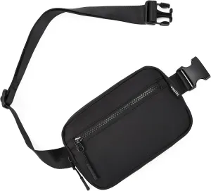 Telena Fanny Packs Crossbody Belt Bag Cross Body Bag Fashionable for Women with Adjustable Strap Black