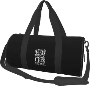 That's What I Do I FIX Stuff and I Know Things Convertible Garment Bag with Shoulder Strap, Carry on Garment Duffel Bag for Men Women - Rolling Foldable for Travel Luggage Bags (Black)