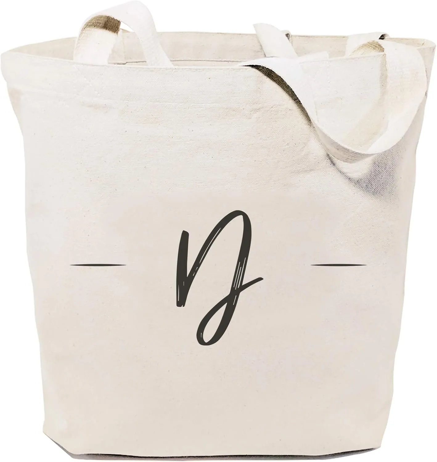 The Cotton & Canvas Co. Personalized Handwritten Monogram Initial Tote