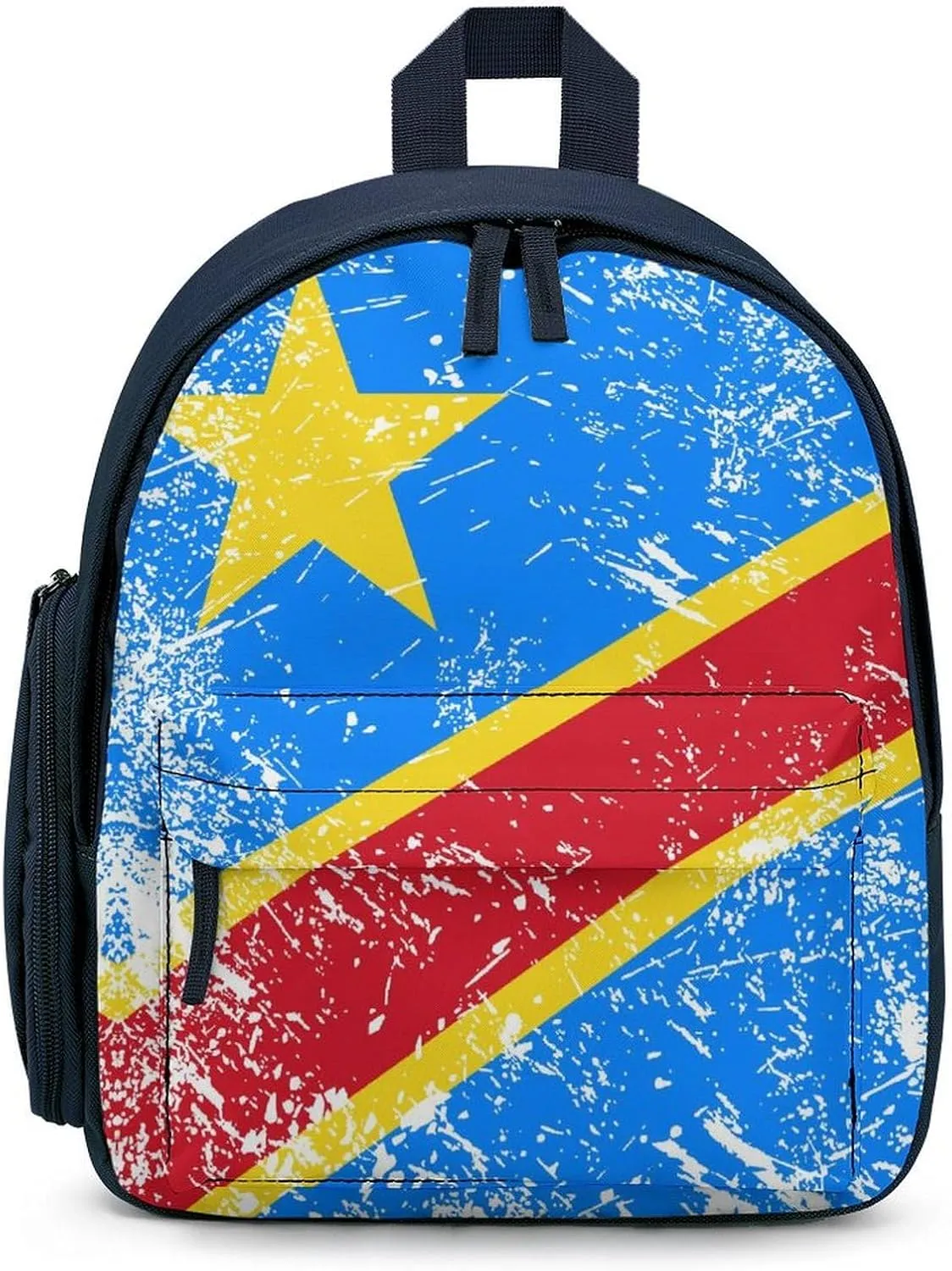 The Democratic Republic of The Congo Simple Backpack Lightweight Cute Printing Shoulder Bag Family Travel Blue-style