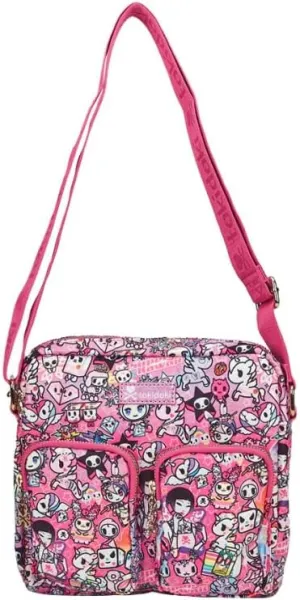 Tokidoki - Multi-Pocket Crossbody Bag for Women – Lightweight Travel Handbag with Adjustable Strap – Everyday Casual Bag with Zippered Compartments – 100% Polyester