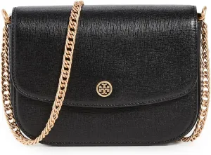 Tory Burch Women's Robinson Convertible Shoulder Bag, Black, One Size