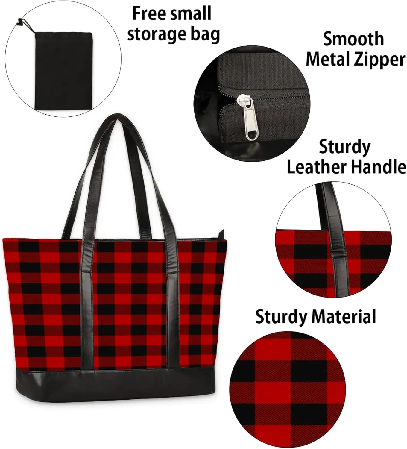 Tote Bag for Women with Zipper, Laptop Tote Bags Laptop Sleeve Case Shoulder Bag Messenger Bags