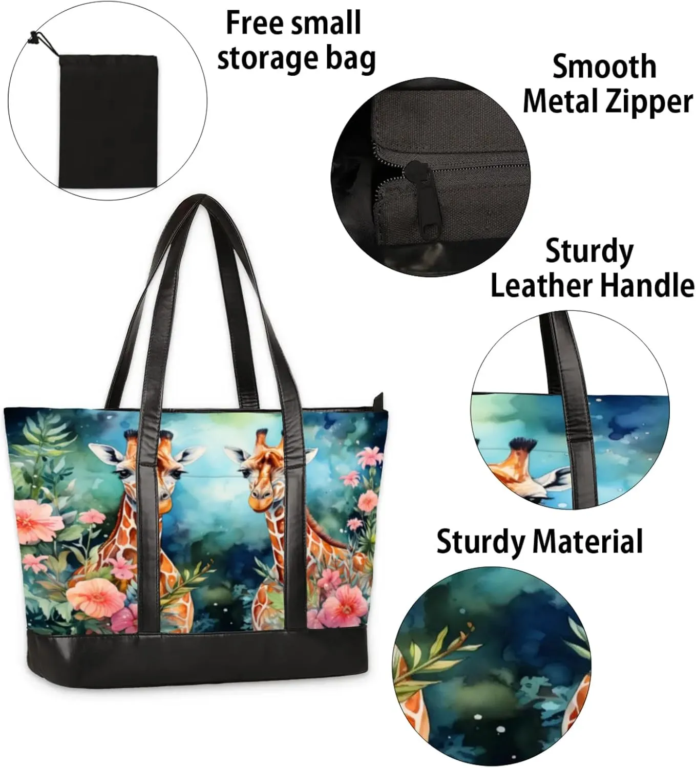 Tote Bag for Women with Zipper, Laptop Tote Bags Laptop Sleeve Case Shoulder Bag Messenger Bags