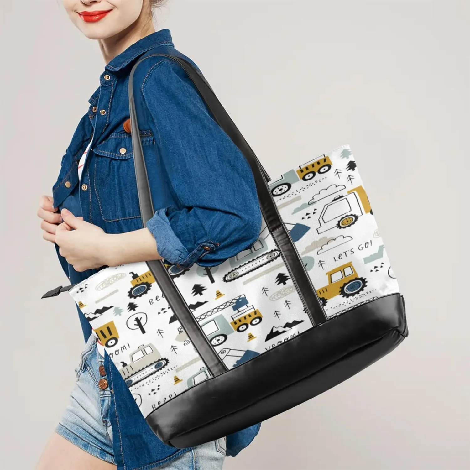 Tote Bag for Women with Zipper, Laptop Tote Bags Laptop Sleeve Case Shoulder Bag Messenger Bags