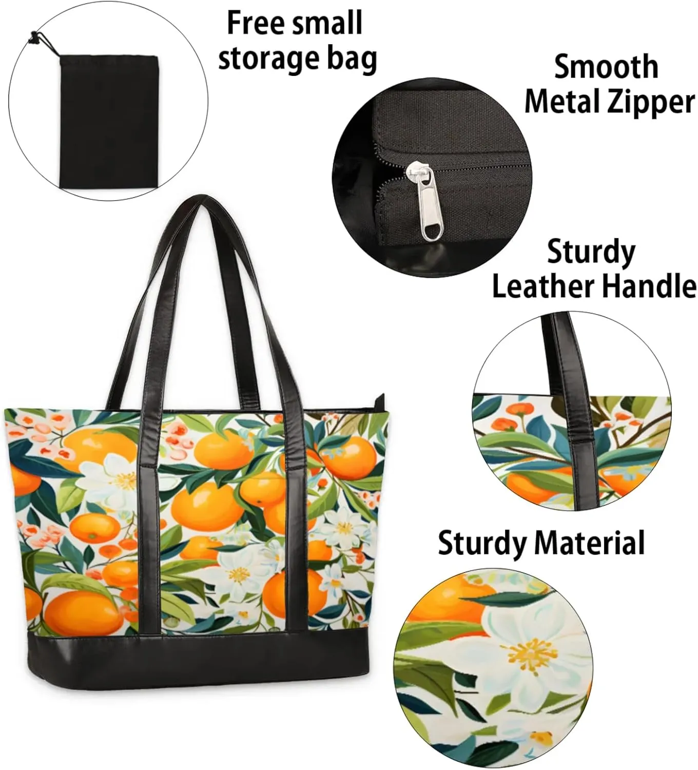 Tote Bag for Women with Zipper, Laptop Tote Bags Laptop Sleeve Case Shoulder Bag Messenger Bags