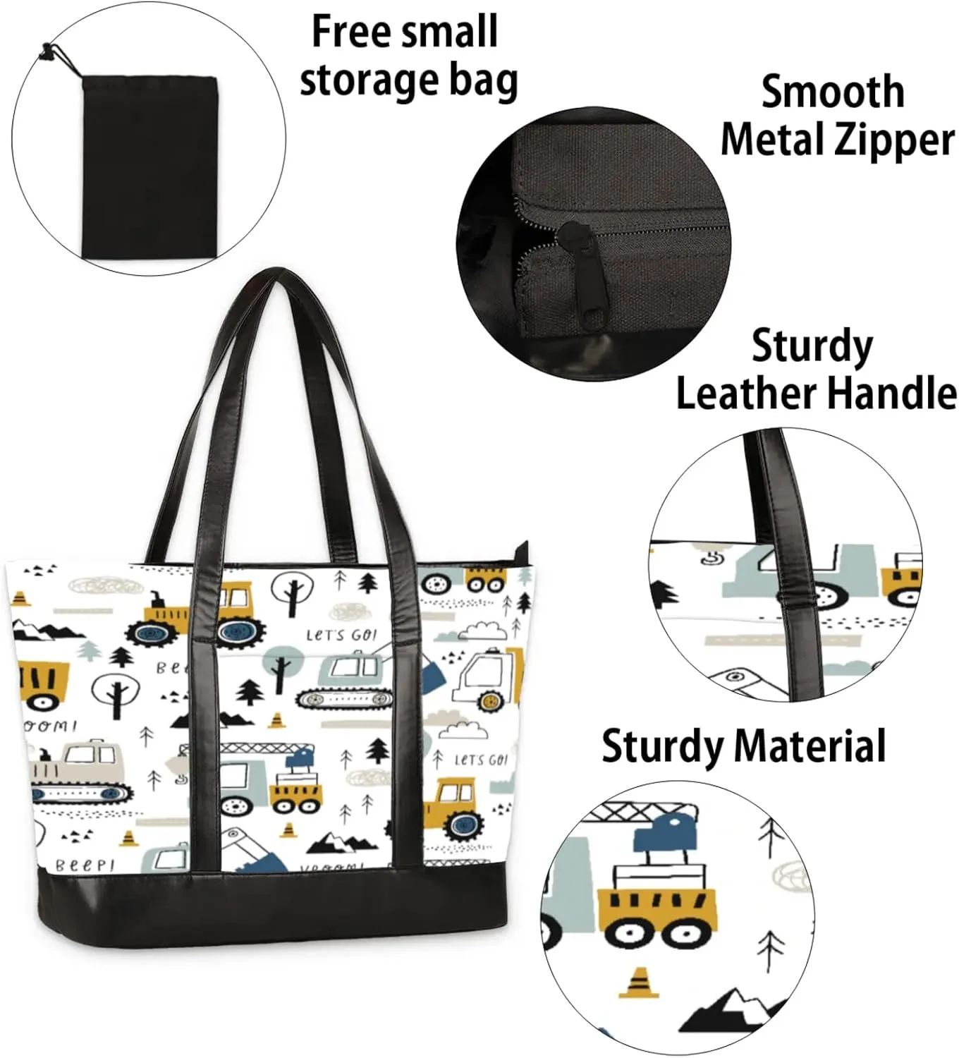Tote Bag for Women with Zipper, Laptop Tote Bags Laptop Sleeve Case Shoulder Bag Messenger Bags