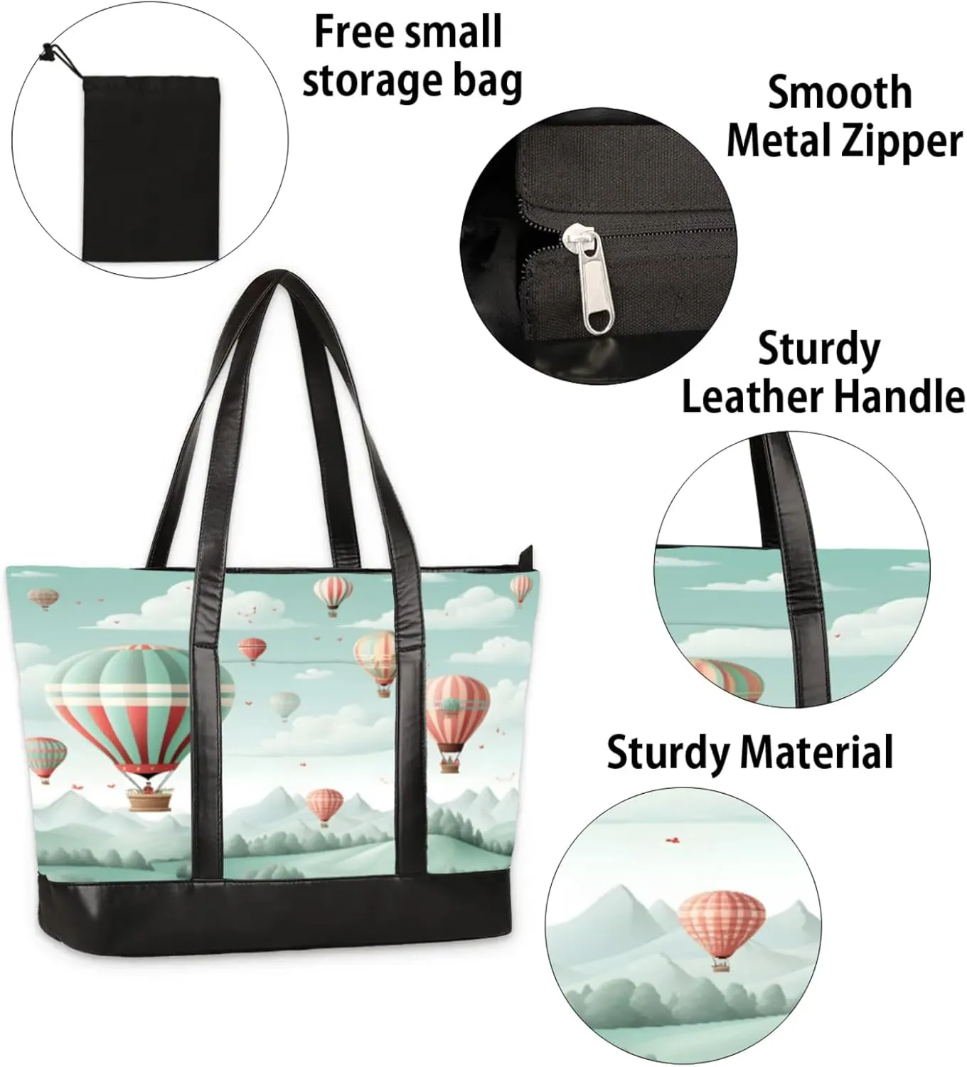 Tote Bag for Women with Zipper, Laptop Tote Bags Laptop Sleeve Case Shoulder Bag Messenger Bags