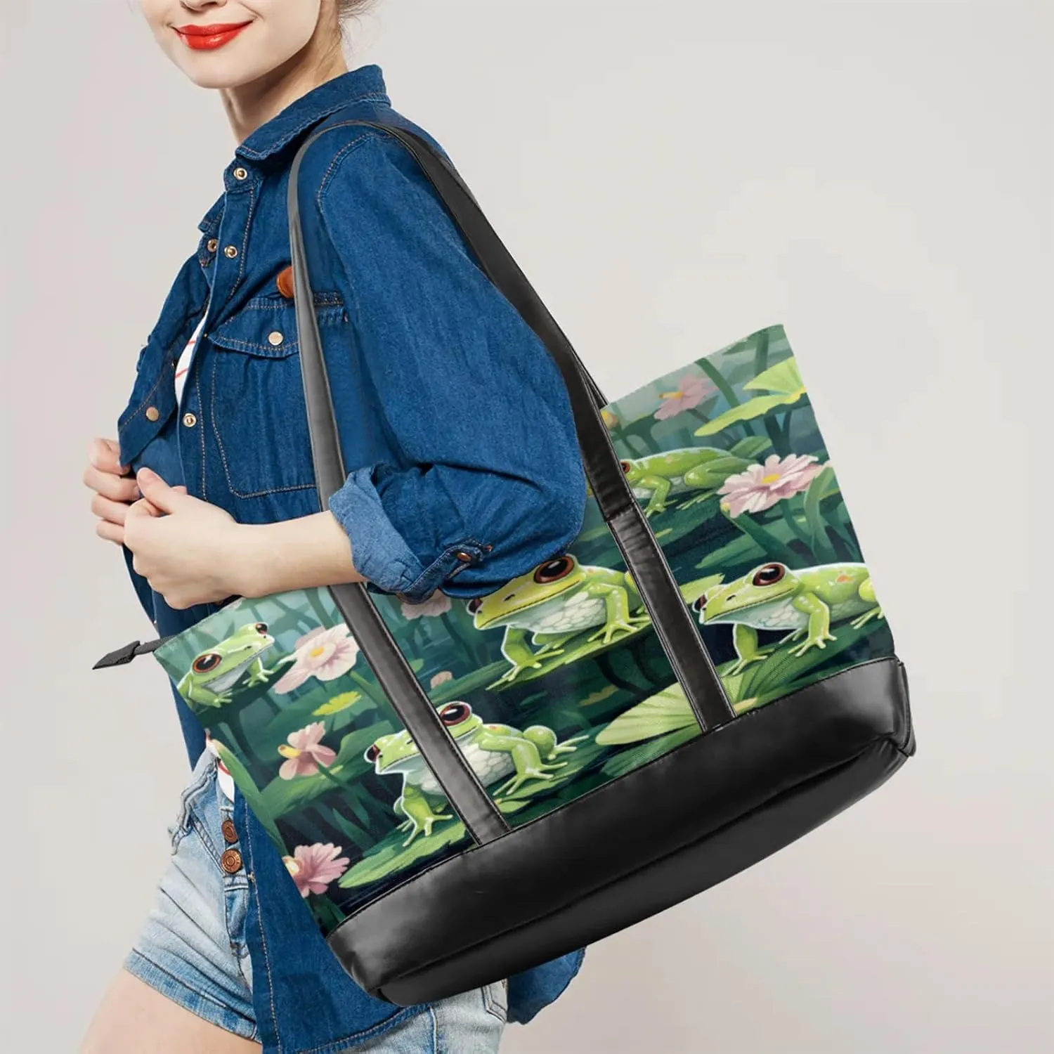 Tote Bag for Women with Zipper, Laptop Tote Bags Laptop Sleeve Case Shoulder Bag Messenger Bags