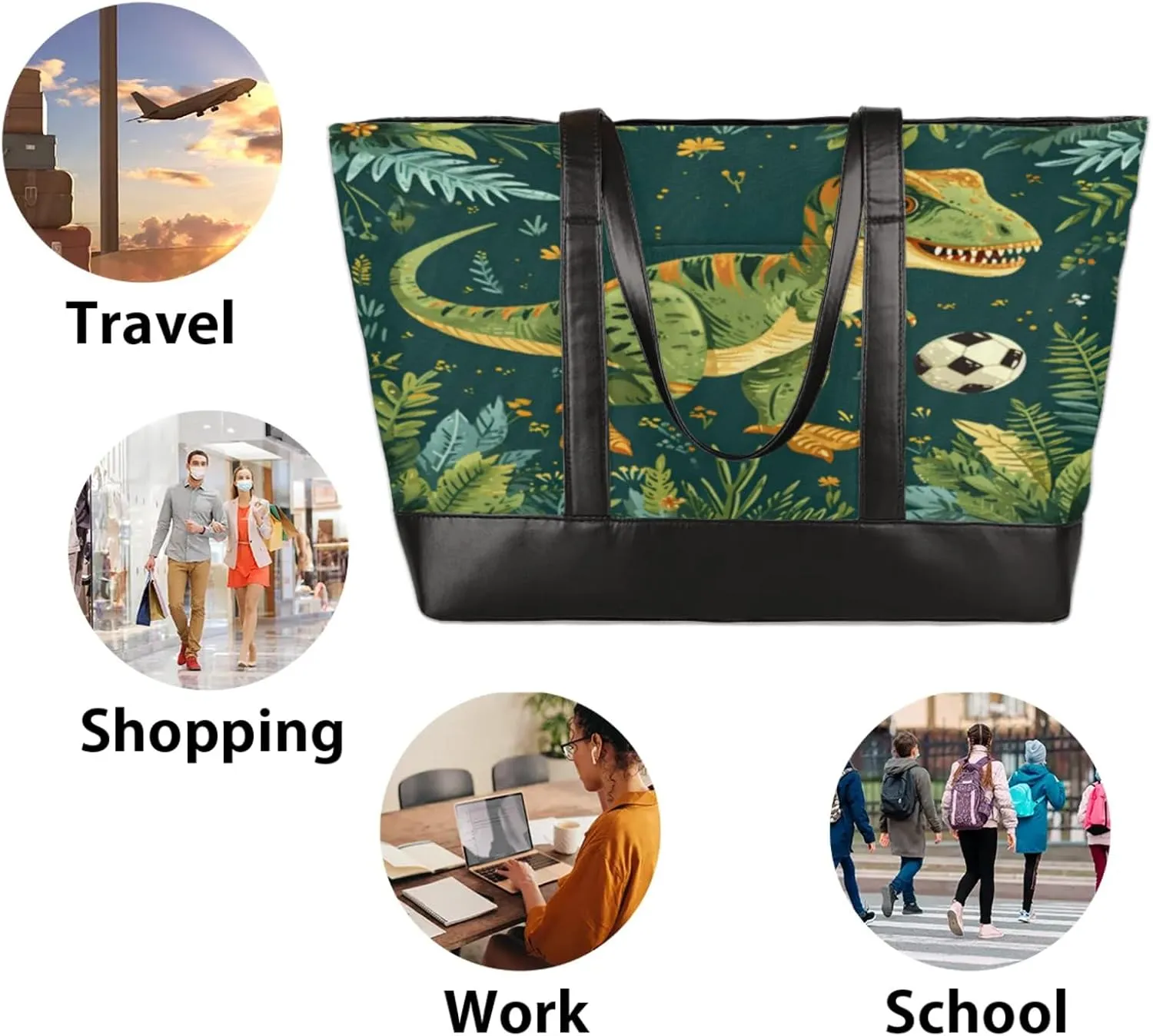 Tote Bag for Women with Zipper, Laptop Tote Bags Laptop Sleeve Case Shoulder Bag Messenger Bags