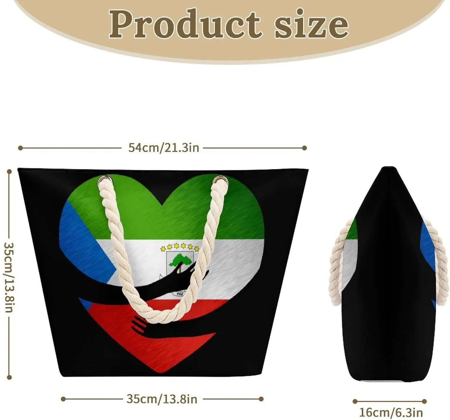 Tote Bag Large Handles Beach Bag with Zipper for Shopping Groceries Travel Outdoors Swim Pool Bag