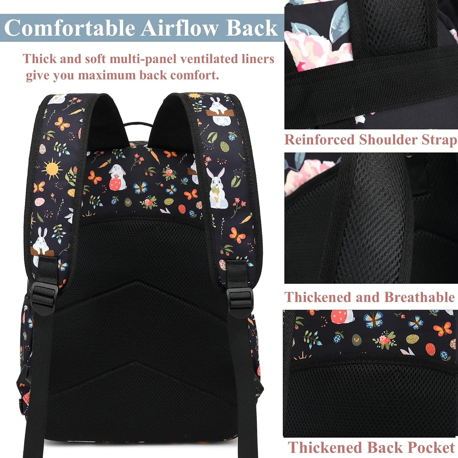 Travel Backpack Water Resistant Laptop Backpacks College Bookbag Flight Approved Carry On Bag Dapack Black
