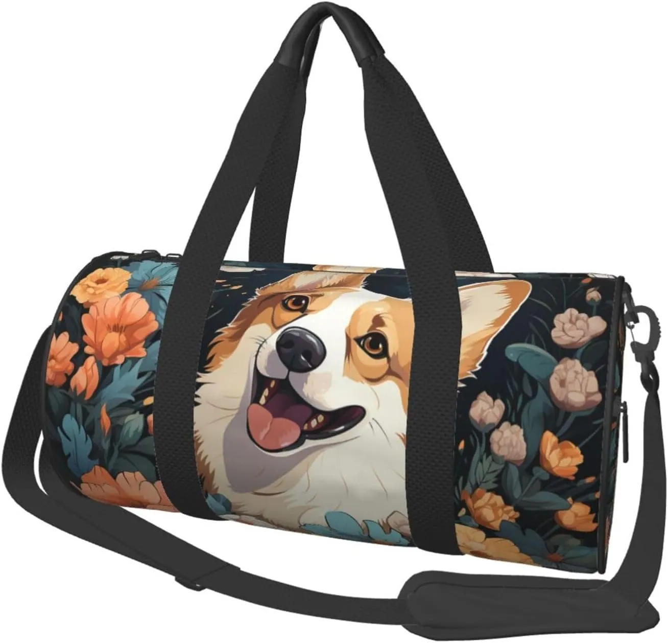 Travel Bag For Women,Corgi Pattern Print Personal Item Duffle Bags,Weekend Travel Duffel Tote Bag,Travel Sport Gym Bag For Men,Airplane Travel Essentials For Flying