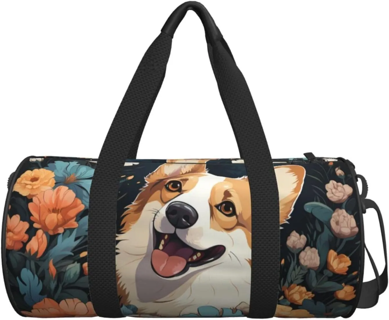 Travel Bag For Women,Corgi Pattern Print Personal Item Duffle Bags,Weekend Travel Duffel Tote Bag,Travel Sport Gym Bag For Men,Airplane Travel Essentials For Flying