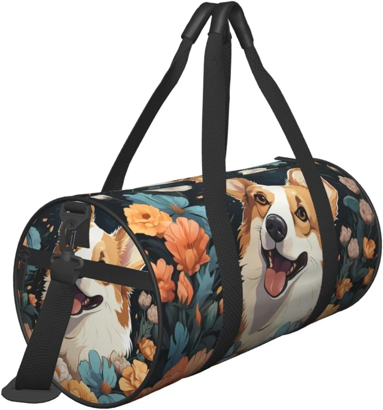 Travel Bag For Women,Corgi Pattern Print Personal Item Duffle Bags,Weekend Travel Duffel Tote Bag,Travel Sport Gym Bag For Men,Airplane Travel Essentials For Flying