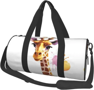 Travel Bag For Women,Giraffe Print Personal Item Duffle Bags,Weekend Travel Duffel Tote Bag,Travel Sport Gym Bag For Men,Airplane Travel Essentials For Flying