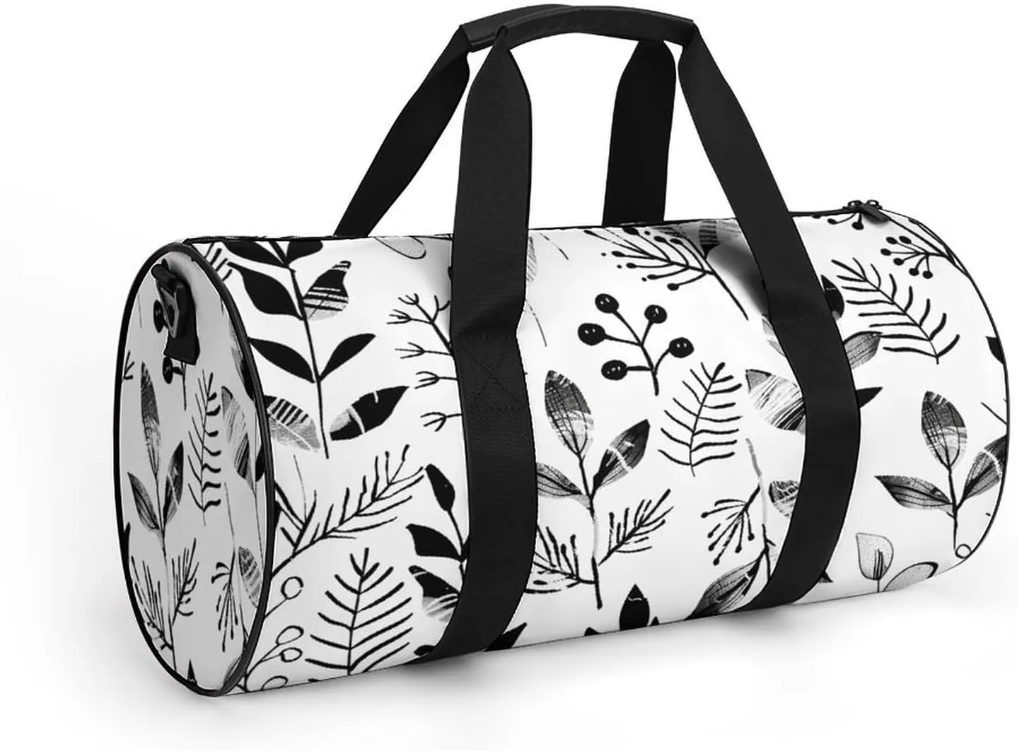 Travel Duffel Bag for Men And Women,Floral Doodle Pattern Waterproof Sports Fitness Bag Portable Travel Duffel Bag