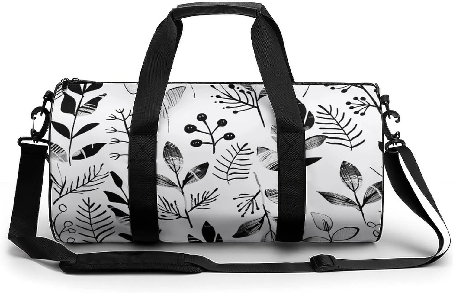 Travel Duffel Bag for Men And Women,Floral Doodle Pattern Waterproof Sports Fitness Bag Portable Travel Duffel Bag