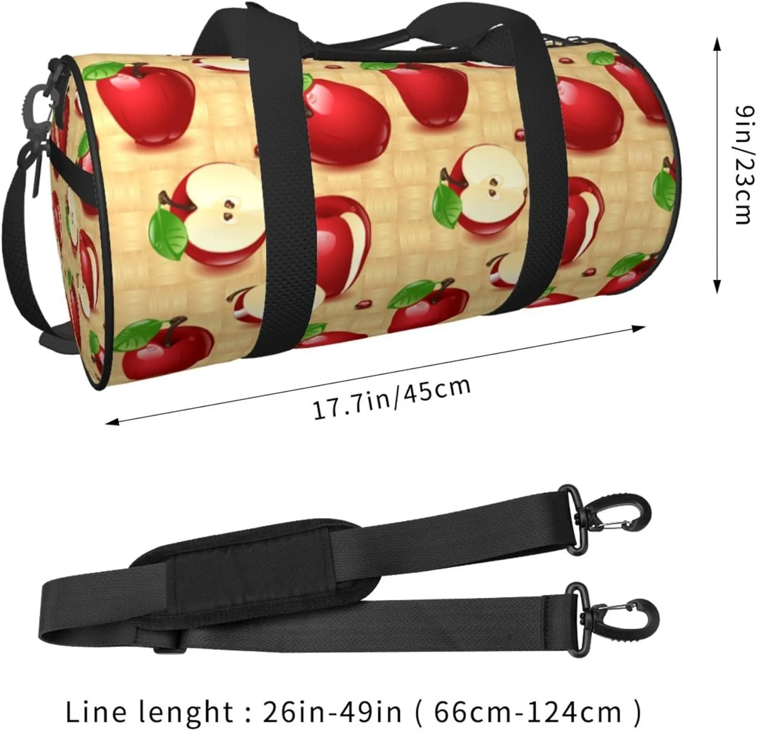 Travel Duffel Bag Fruit Apples Workout Bag For Woman Dance Bag Weekender Bag Man Tote Gym Bag Hospital Bag For Labor And Delivery Overnight Bag Luggage Bag