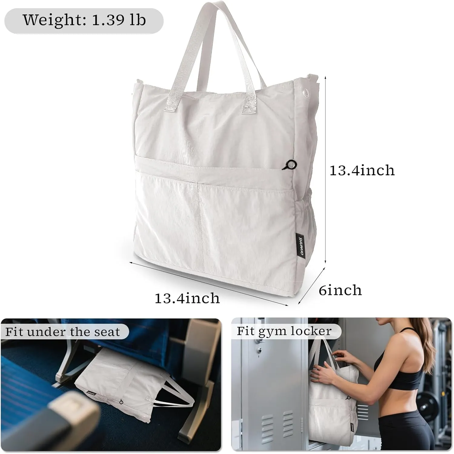 Travel Duffel Bag with Laptop Compartment, Gym Bag for Women Carry On Weekender Tote Overnight Backpack