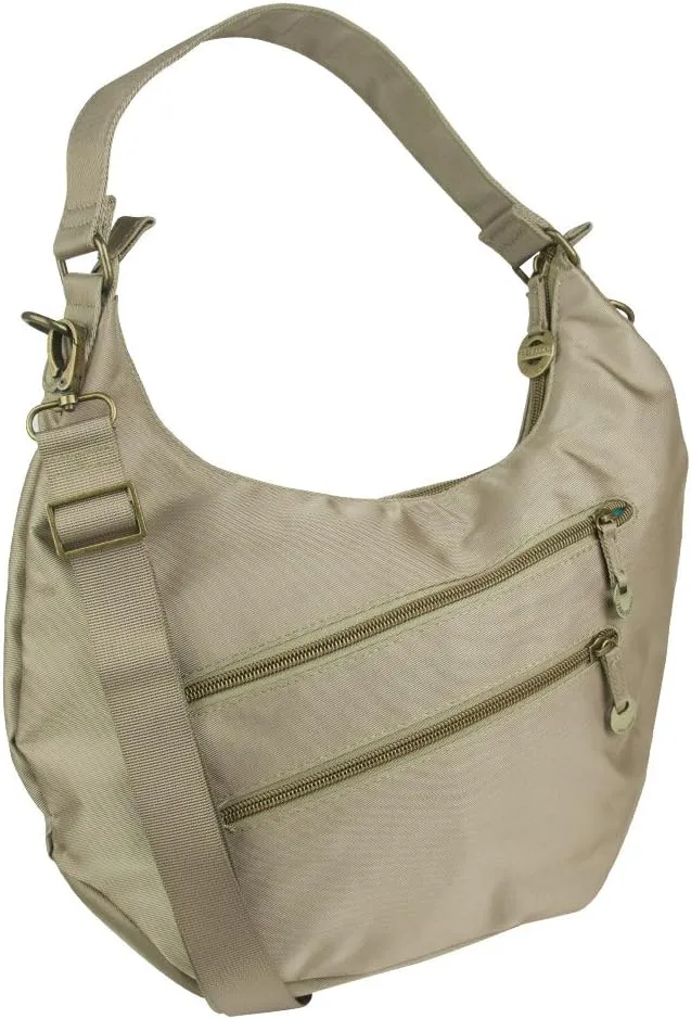 Travelon Convertible Hobo with RFID Protection - Champagne