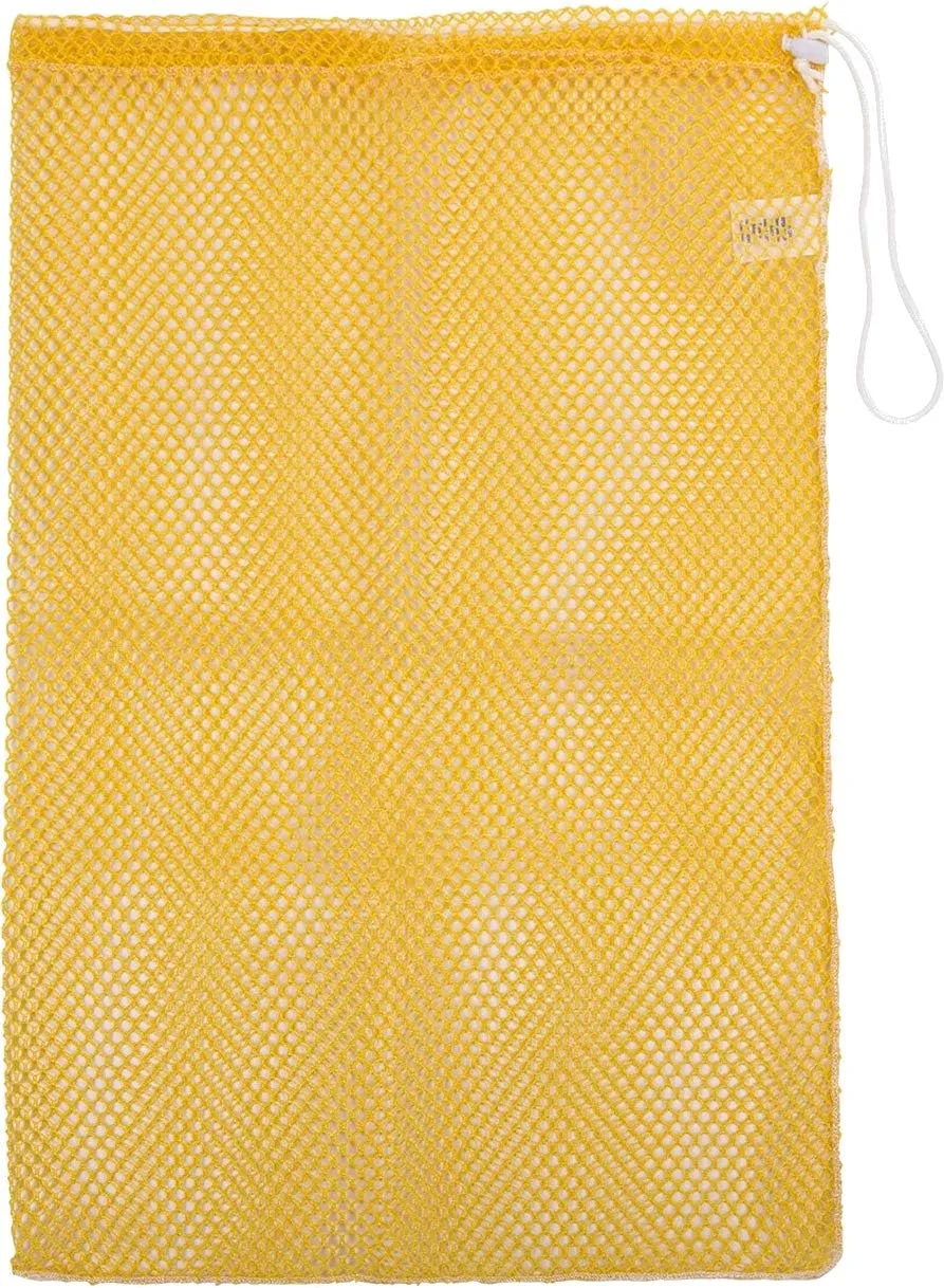 Trident Locking Toggle Drawstring Mesh Gear and Game Bags (Yellow 18" x 30")