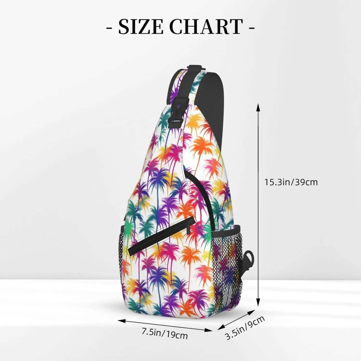Tropical Hawaiian Palm Leaves Crossbody bags for women Men Sling Bag Travel Chest Backpack Leisure Sports Outdoor Running Hiking