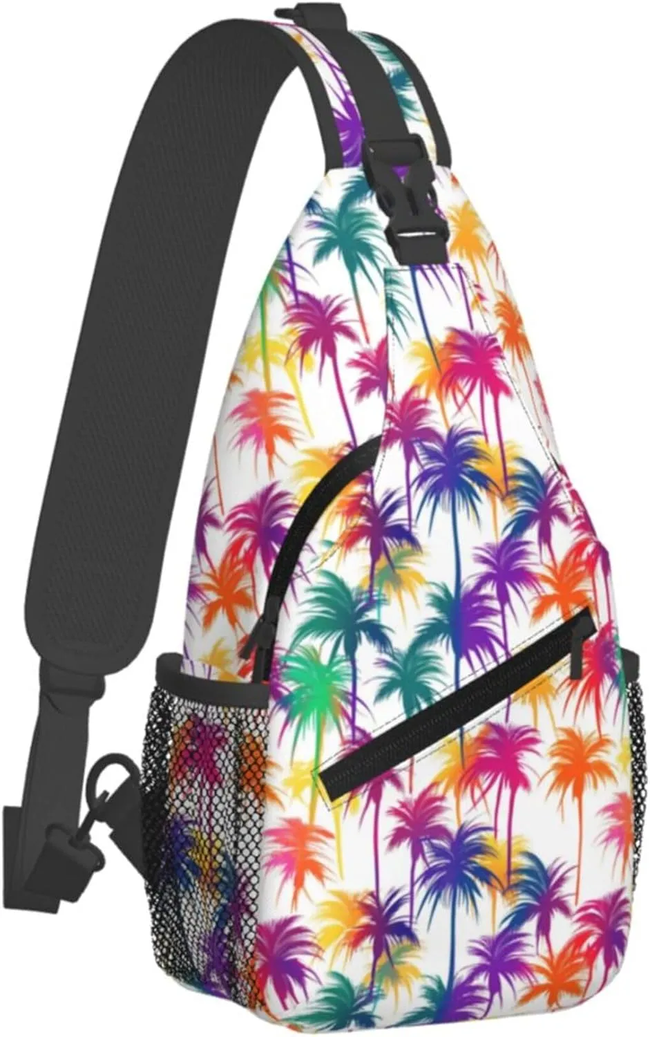 Tropical Hawaiian Palm Leaves Crossbody bags for women Men Sling Bag Travel Chest Backpack Leisure Sports Outdoor Running Hiking