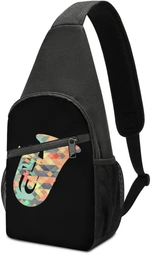 Tuba Instruments Music ArtTuba Instruments Music Art Chest Bag for Men Small Sling Backpack Crossbody Sling Bags for Outdoors Hiking Traveling