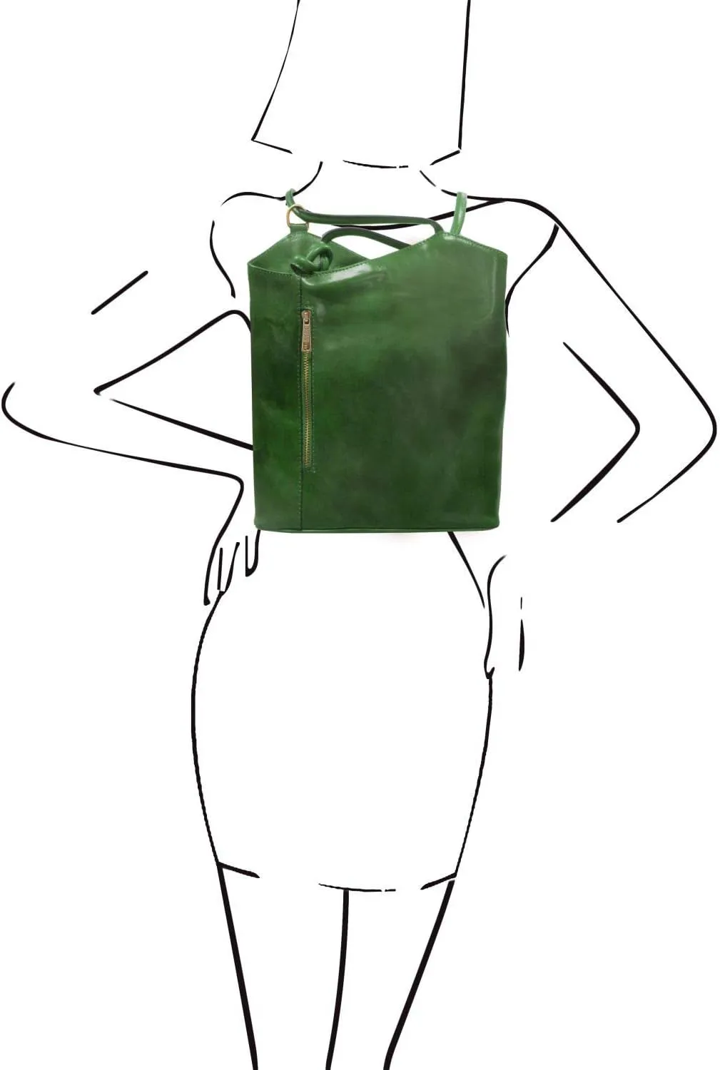 Tuscany Leather Patty - Leather convertible bag - TL141497 (Green)