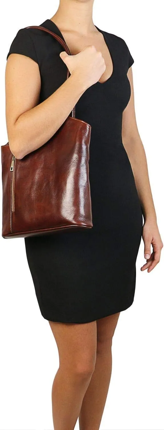 Tuscany Leather Patty - Leather convertible bag - TL141497 (Green)