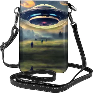 UFO landing Printed Women's Crossbody Phone Bag - Perfect for Travel and Shopping
